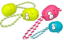 Coockoo Vollgummispielzeug Bumpies, Mit Seil