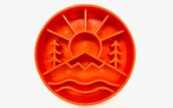 SodaPup Great Outdoors Design EBowl Enrichment Slow Feeder Orange